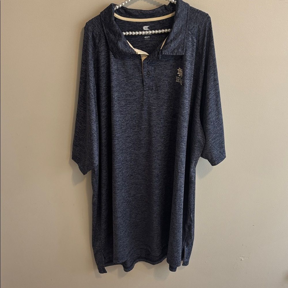 Colosseum Notre Dame Two-Tone Polo Shirt size 4XT